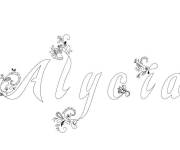 Coloriage Pr&eacute;nom Alycia