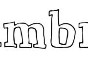 Coloriage Pr&eacute;nom Ambre