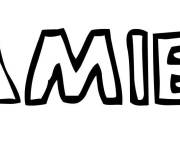 Coloriage Pr&eacute;nom Amiel