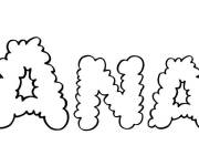 Coloriage Pr&eacute;nom Ana