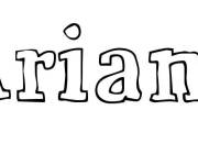 Coloriage Pr&eacute;nom Ariane
