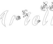 Coloriage Pr&eacute;nom Arielle
