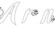 Coloriage Pr&eacute;nom Arno