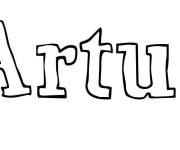Coloriage Pr&eacute;nom Artus