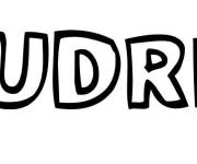 Coloriage pr&eacute;nom Audrey