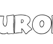 Coloriage Pr&eacute;nom Aurore