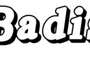 Coloriage Pr&eacute;nom Badis