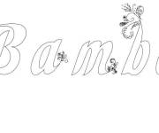 Coloriage Pr&eacute;nom Bamba