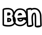 Coloriage et dessins gratuit Pr&eacute;nom Ben à imprimer