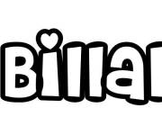 Coloriage Pr&eacute;nom Billal