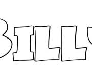 Coloriage Pr&eacute;nom Billy