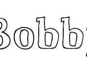Coloriage Pr&eacute;nom Bobby