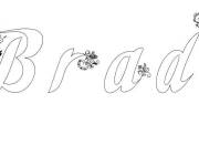 Coloriage Pr&eacute;nom Brad