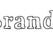 Coloriage Pr&eacute;nom Brandy
