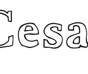 Coloriage Pr&eacute;nom Cesar