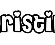 Coloriage Pr&eacute;nom Christine