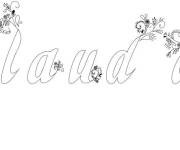 Coloriage Pr&eacute;nom Claudia