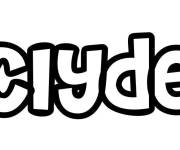 Coloriage Pr&eacute;nom Clyde