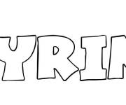 Coloriage Pr&eacute;nom Cyrine