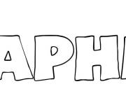 Coloriage Pr&eacute;nom Daphne