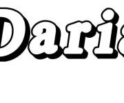 Coloriage Pr&eacute;nom Daria