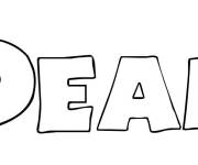 Coloriage Pr&eacute;nom Dean