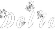 Coloriage Pr&eacute;nom Delia