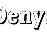 Coloriage Pr&eacute;nom Denys