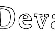 Coloriage Pr&eacute;nom Deva