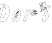 Coloriage Pr&eacute;nom Doris
