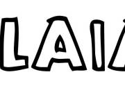 Coloriage Pr&eacute;nom Elaia