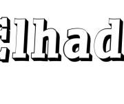 Coloriage Pr&eacute;nom Elhadj