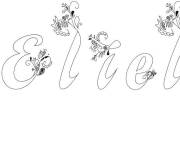 Coloriage Pr&eacute;nom Eliel