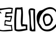 Coloriage Pr&eacute;nom Elio