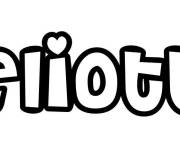 Coloriage Pr&eacute;nom Eliott