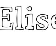 Coloriage Pr&eacute;nom Elise