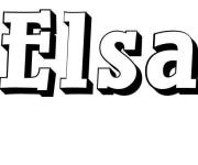 Coloriage et dessins gratuit Pr&eacute;nom Elsa à imprimer