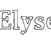 Coloriage Pr&eacute;nom Elyse