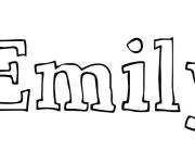 Coloriage Pr&eacute;nom Emily