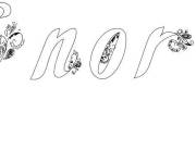 Coloriage Pr&eacute;nom Enora