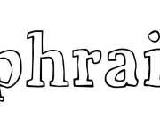 Coloriage Pr&eacute;nom Ephraim
