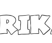 Coloriage Pr&eacute;nom Erika
