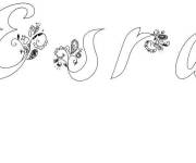 Coloriage Pr&eacute;nom Esra