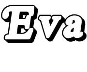 Coloriage et dessins gratuit Pr&eacute;nom Eva à imprimer