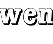 Coloriage Pr&eacute;nom Ewenn