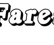 Coloriage Pr&eacute;nom Fares