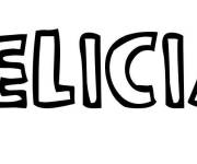 Coloriage Pr&eacute;nom Felicia