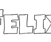 Coloriage Pr&eacute;nom Felix