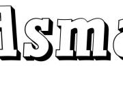 Coloriage Pr&eacute;nom f&eacute;minin Asma