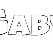 Coloriage Pr&eacute;nom Gaby